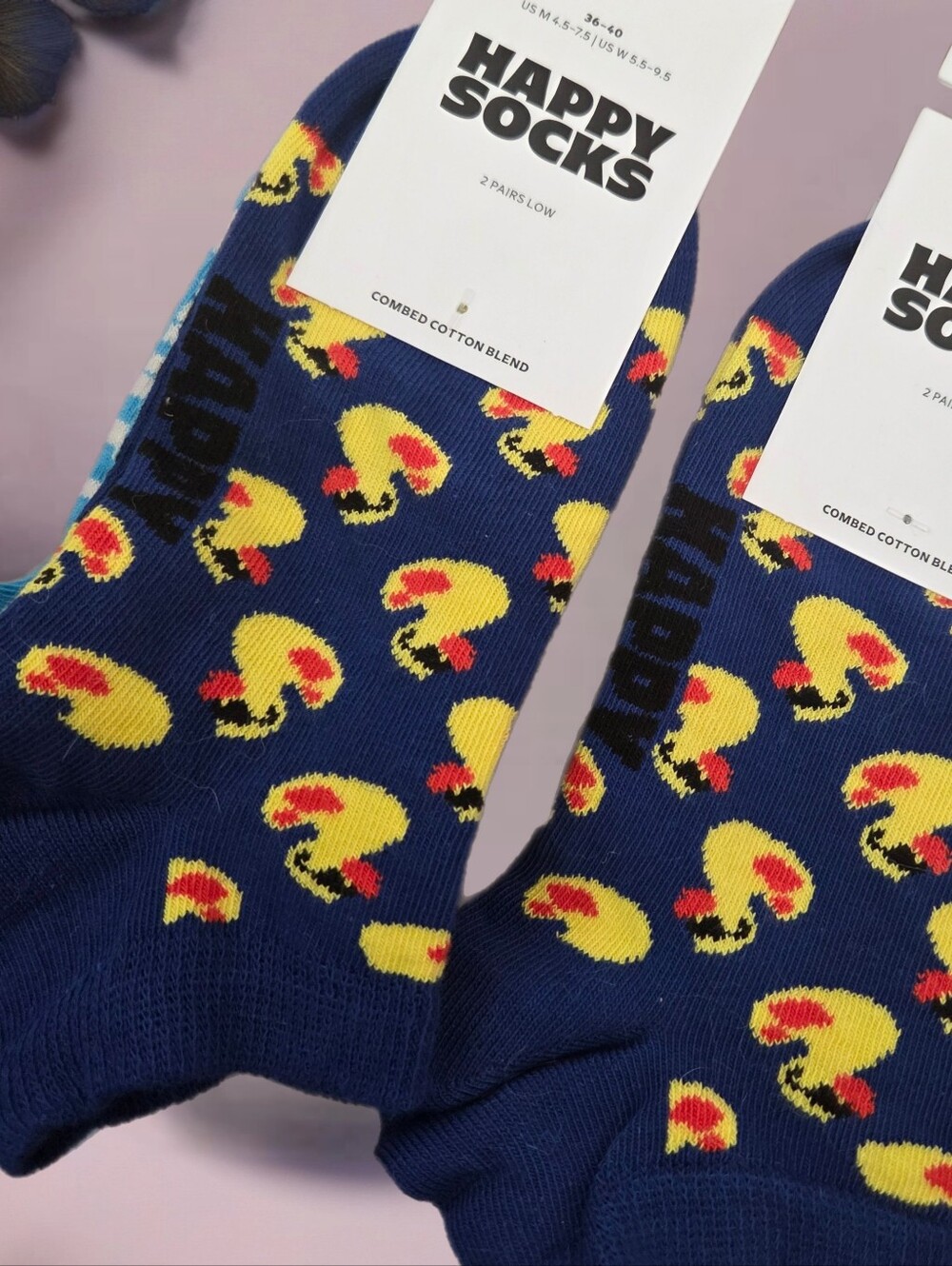 4-pairs Ducks and clouds socks set us size men 4.5-7.5 women 5.5-9.5